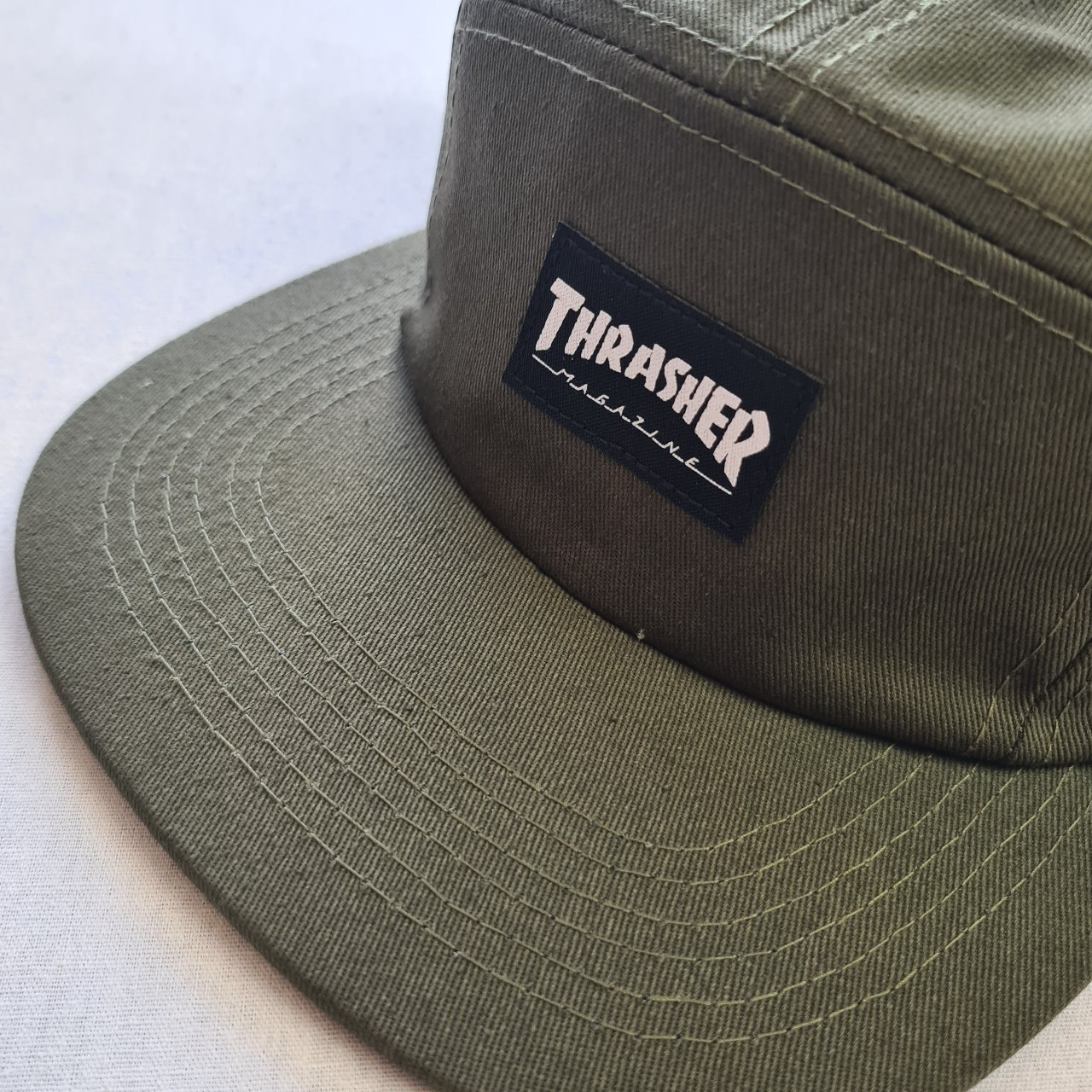 Thrasher Skate Mag 5 Panel Cap - Army Green