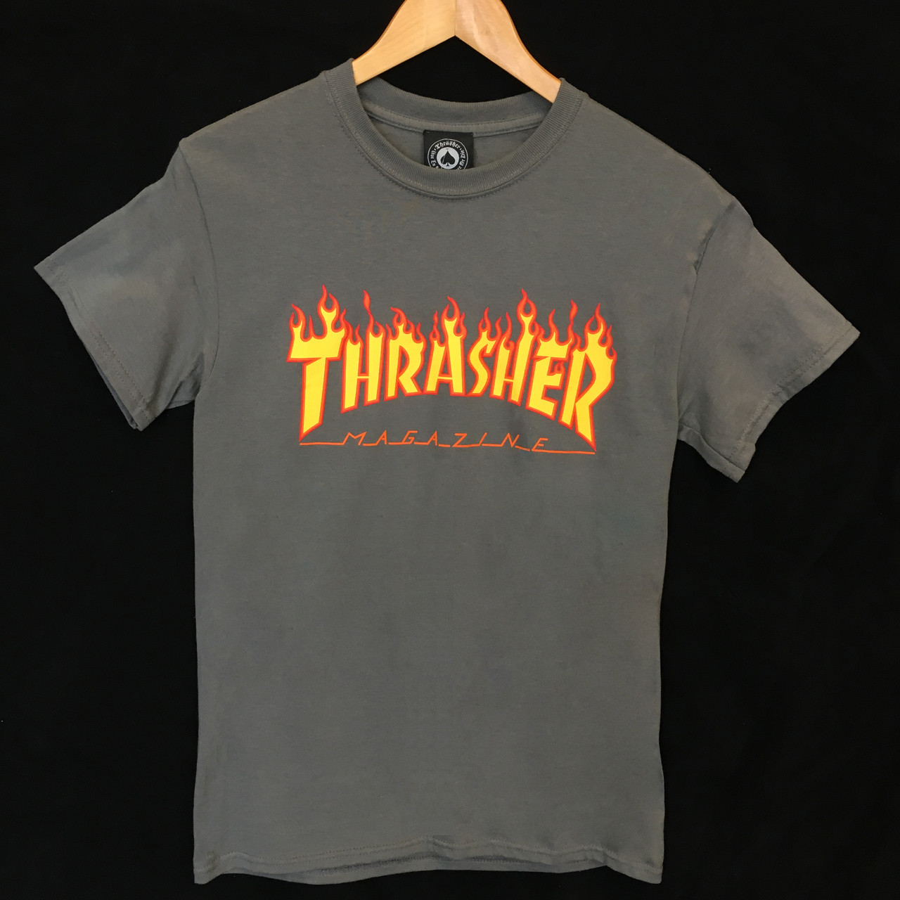 thrasher tee flame