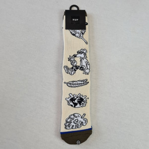 HUF Worldwide x Steven Harrington Crew Socks - Natural HUF Worldwide x Steven Harrington Crew Socks - Natural