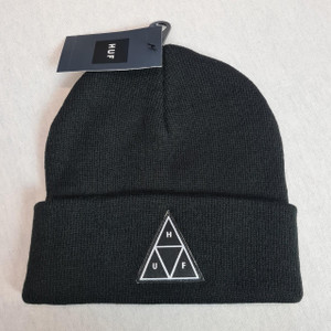 HUF Triangle Essential Beanie - Black HUF Triangle Essential Beanie - Black