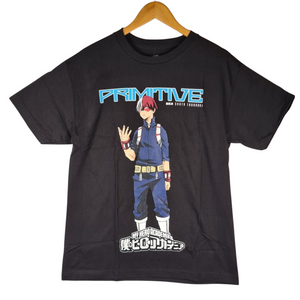 Primitive Skateboards X My Hero Academia Shoto Todoroki Tee - Black