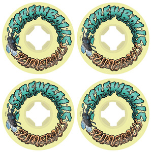 Santa Cruz Slime Balls Fly Screw Balls 54mm 99a Skateboard Wheels - Yellow Santa Cruz Slime Balls Fly Screw Balls 54mm 99a Skateboard Wheels - Yellow