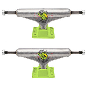 Independent Forged Hollow Tony Hawk Stage 11 Skateboard Trucks - Green/Silver Independent Forged Hollow Tony Hawk Stage 11 Skateboard Trucks - Green/Silver