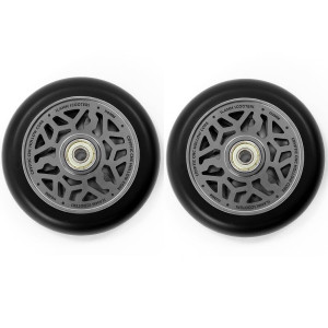 Slamm 110mm 88A Cryptic Hollow Core Stunt Scooter Wheels - Black/Titanium Slamm 110mm 88A Cryptic Hollow Core Stunt Scooter Wheels - Black/Titanium