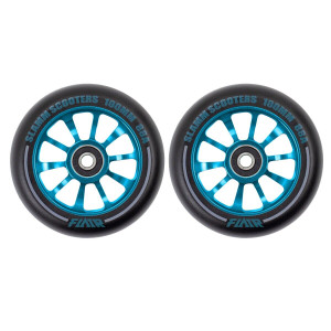Slamm 100mm 88A Flair Metal Core Stunt Scooter Wheels - Black/Blue