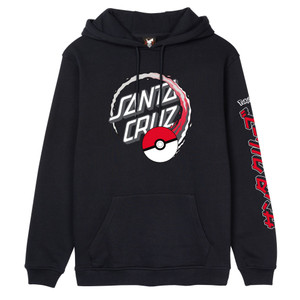 Santa Cruz x Pokemon Poke Ball Dot Hoodie - Black