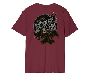 Santa Cruz x Pokemon - Fire Type Charizard Tee - Maroon