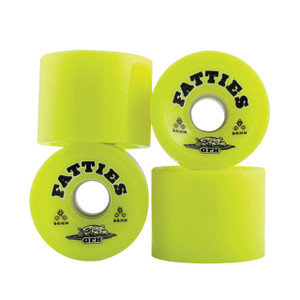 GFH Fatties Longboard / Cruiser Skateboard Wheels - 66mm 83A - Yellow