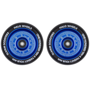 Slamm 110mm 88A Halo Metal Core Stunt Scooter Wheels - Blue/Black