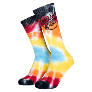 Santa Cruz Skateboards Opus Dot Logo Socks - Black Rainbow