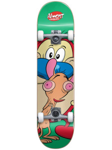 Almost Ren & Stimpy On My Back 7" Mini Skateboard Complete - Green Almost Ren & Stimpy On My Back 7" Mini Skateboard Complete - Green