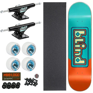 Blind Ringer 8" Hybrid Cruiser/Trick Pro Skateboard Complete - Teal/Red