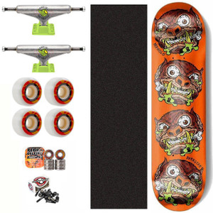 Darkstar X Independent Madballs  8'' Skateboard Complete - Orange/Green