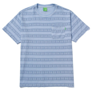HUF Worldwide Cooper Stripe Knit T-Shirt - Light Blue