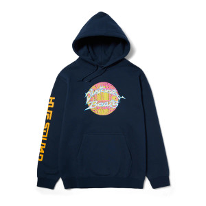 HUF Worldwide Distorted Pullover Hoodie - Navy HUF Worldwide Distorted Pullover Hoodie - Navy