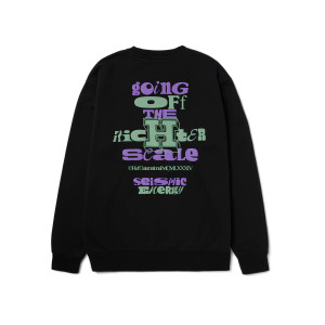 Huf Worldwide Huuuf! Crewneck Sweatshirt - Black Huf Worldwide Huuuf! Crewneck Sweatshirt - Black