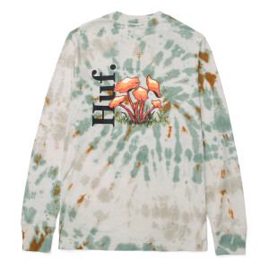 HUF Worldwide Tiedye Shroom Long Sleeve T-Shirt - Natural HUF Worldwide Tiedye Shroom Long Sleeve T-Shirt - Natural
