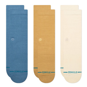 Stance Icon Crew Socks - 3 Pack - Cream