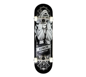 Primitive Lemon Gorilla - 8 Inch Complete Skateboard - Black/Silver Primitive Lemon Gorilla - 8 Inch Complete Skateboard - Black/Silver