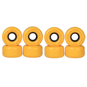 Rookie Classic 82a 58mm Quad Roller Skate Wheels - Set Of 8 - Indoor/Outdoor - Yellow
