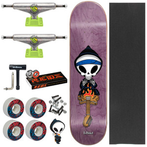 Blind Rocking Reaper 8.375" Complete Skateboard - Indy Trucks - Bones Reds - Purple Blind Rocking Reaper 8.375" Complete Skateboard - Indy Trucks - Bones Reds - Purple