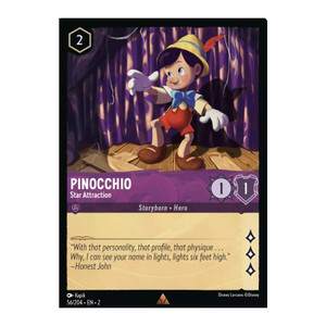 Disney Lorcana - Pinocchio - Star Attraction : 056/204 RISE OF THE FLOODBORN - Single Card Disney Lorcana - Pinocchio - Star Attraction : 056/204 RISE OF THE FLOODBORN - Single Card