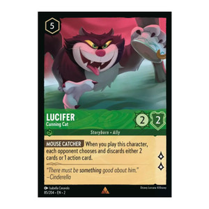 Disney Lorcana - Lucifer - Cunning Cat : 085/204 RISE OF THE FLOODBORN - Single Card Disney Lorcana - Lucifer - Cunning Cat : 085/204 RISE OF THE FLOODBORN - Single Card