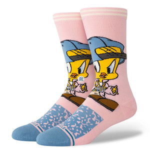 Stance x Looney Tunes Tweety Crew Socks - Pink/Blue