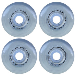 Spitfire X Grimple Skateboard Wheels Sapphire 90DU Grimple Dust Clear W/ Silver Glitter 56mm Spitfire X Grimple Skateboard Wheels Sapphire 90DU Grimple Dust Clear W/ Silver Glitter 56mm