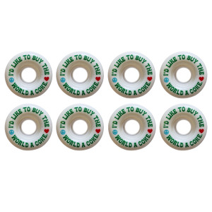 Rookie X Coca Cola 82a 58mm Quad Roller Skate Wheels - Set Of 8 - Indoor/Outdoor - White/Green