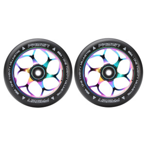 Fasen 120mm Prodigy Stunt Scooter Wheels - Pair - Black/Oil Slick