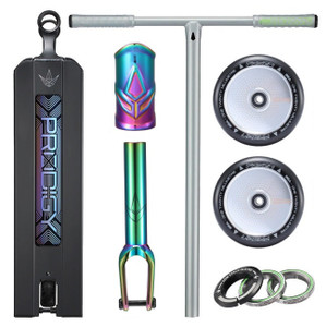 Blunt Prodigy X PX Custom Street Stunt Scooter - Tall Teenagers/Adults - Black/Silver 