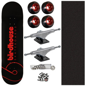 Birdhouse B Logo 8.25" Custom Skateboard Complete - Black/Red Birdhouse B Logo 8.25" Custom Skateboard Complete - Black/Red