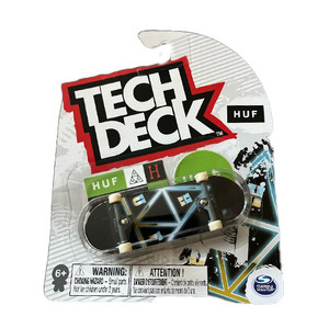 Tech Deck HUF Worldwide Triple Triangle Fingerboard Skateboard - Black/Silver