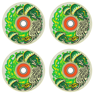 Santa Cruz Slime Balls Jelly Fish OG Slime 60mm Skateboard Wheels - LED Light Up Wheels