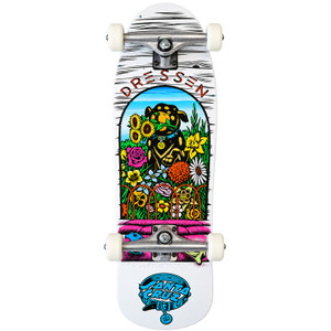  Santa Cruz Dressen Pup Old School 9.5" Complete Skateboard - White