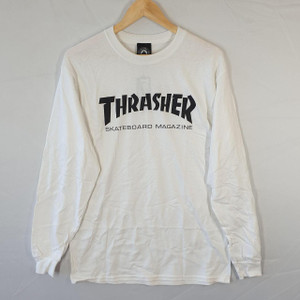 Thrasher Long Sleeve T Shirt Skate Mag - White Thrasher Long Sleeve T Shirt Skate Mag - White