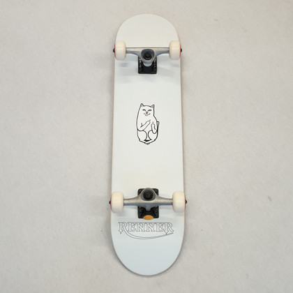 Renner 7.75" Complete Skateboard - White - Ripndip Lord Nermal