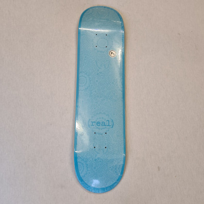 REAL Skateboards 7.75 Logo Deck - Flowers - Blue