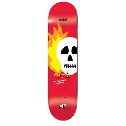 Enjoi Skateboards Skulls and Flames Deck 8.25 - Red and Orange