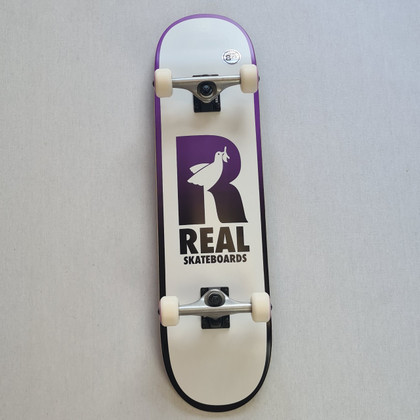 REAL Skateboards  8.25" Be Free Complete Board - Purple/White