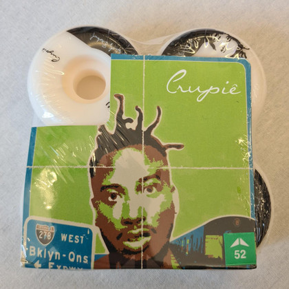 ODB x Crupie Black/White Logo Skateboard Wheels - White