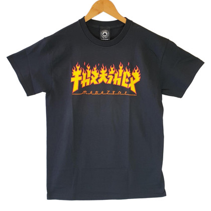 Thrasher Godzilla Flame Tee - Black