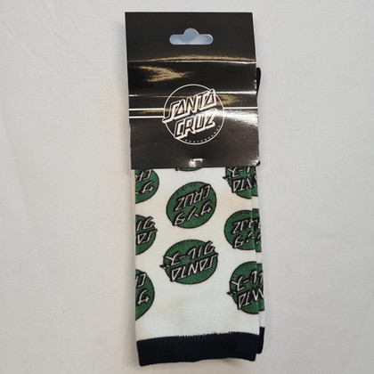 Santa Cruz Mixed Up Dot Socks - White