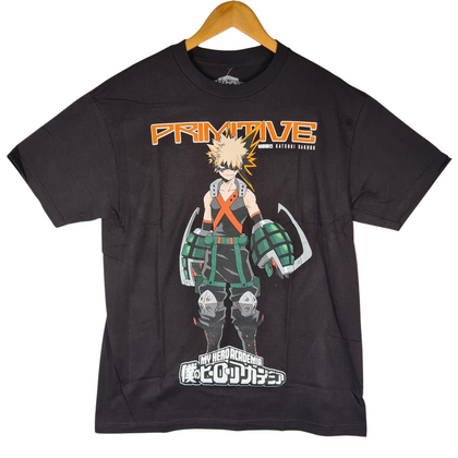 Primitive Skateboards X My Hero Academia Katsuki Bakugo Tee - Black