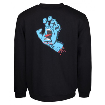 Santa Cruz Screaming Hand Crew Sweatshirt - Black