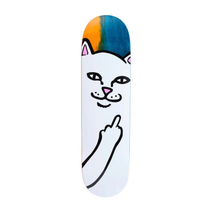 Ripndip Nermal Skateboard Deck - Yellow/Aqua