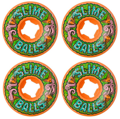 Santa Cruz Slime Balls 56mm 99a Skateboard Wheels - Fish Speed Balls