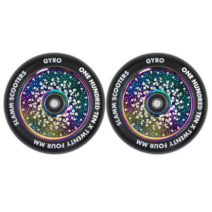 Slamm 110mm 88A Gyro Hollow Core Stunt Scooter Wheels - Neo Chrome