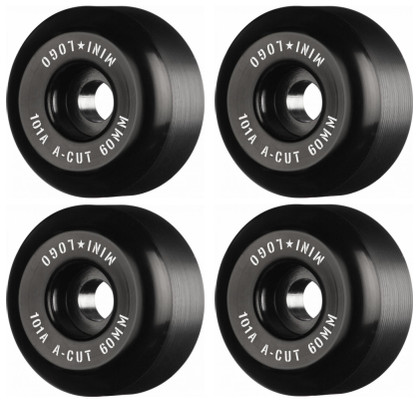 Mini Logo Skateboard Wheels A-Cut 60mm 101a - Black